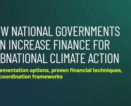 How national governments can increase finance for subnational climate action